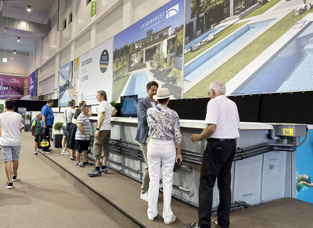 Bei der Gartenbaumesse in Tulln präsentiert Leidenfrost Pools und Top-Beratung in Halle 3